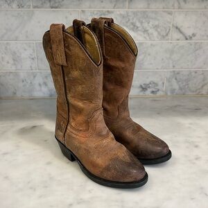 Boys Smokey Mountain‎ Boots Brown Leather Western Cowboy Boot Sz 9.5